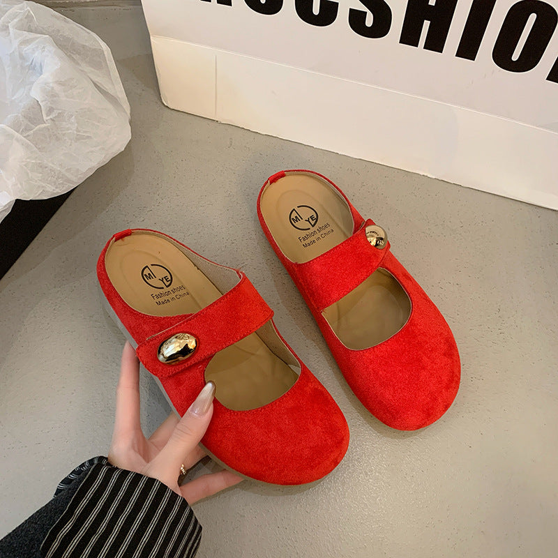 Damen Bequeme Clogs mit elegantem Riemen und modischer Verzierung EB