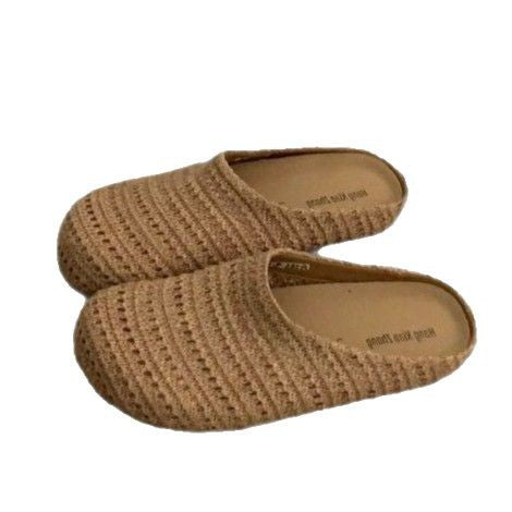 Damen bequeme Slipper aus atmungsaktivem Textilmaterial EB