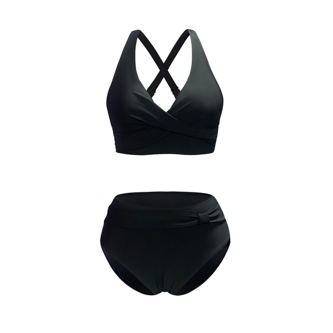 Damen Sportliches Bikini-Set mit trendigem Schnitt und modernem Grafikdesign EB