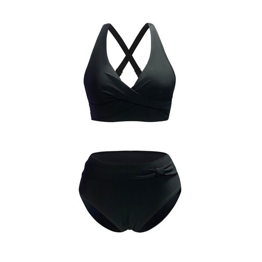 Damen Sportliches Bikini-Set mit trendigem Schnitt und modernem Grafikdesign EB