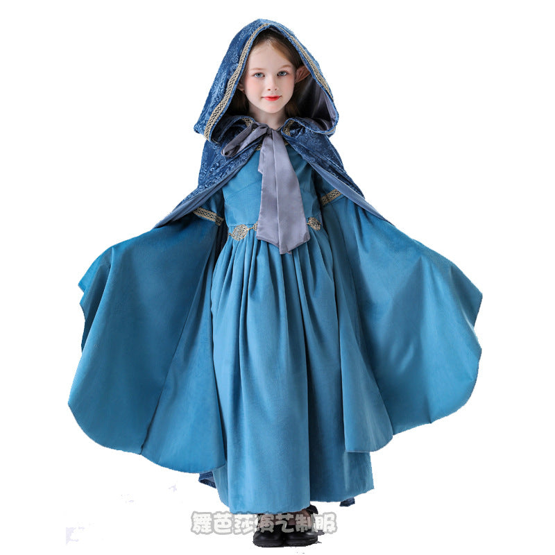 Mädchen Märchenhaftes Kapuzenkleid EB