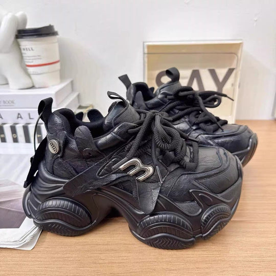 Damen Trendige Chunky Sneakers mit atmungsaktiver Mesh-Oberfläche und innovativer Dämpfung EB