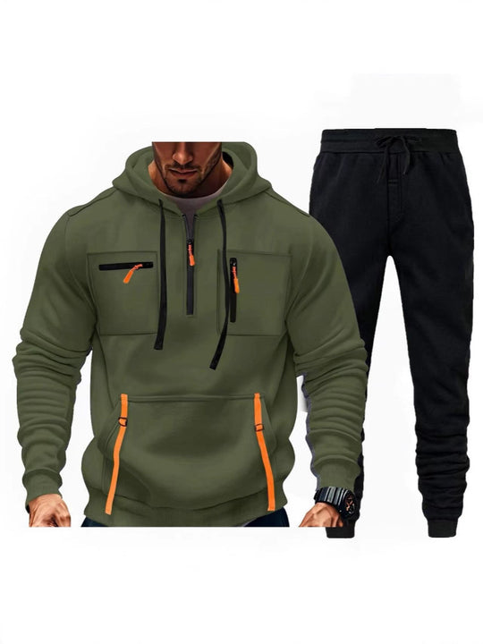 Herren multifunktionaler Kapuzenpullover und Jogginghose Kombination EB