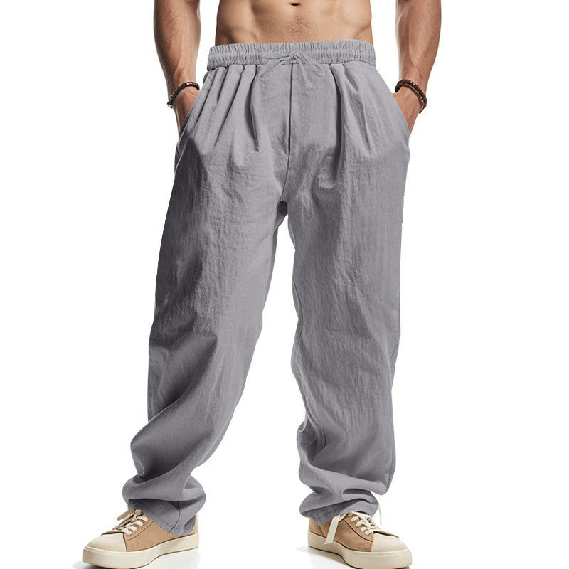Herren Luftige Freizeithose mit elastischem Bund und Taschen EB
