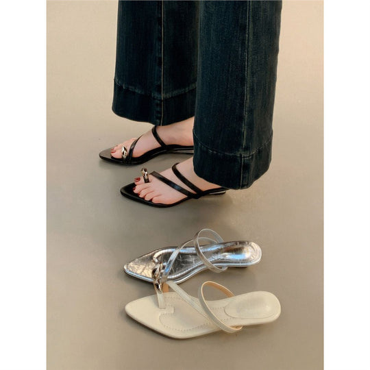 Damen elegante Slingback-Sandalen mit schicker Schnalle EB