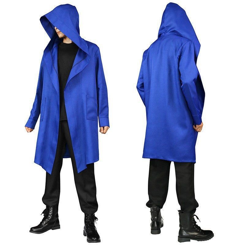 Unisex nan mehrschichtiger Kapuzenumhang mit weitem Fall und Satinbandverschluss Eb