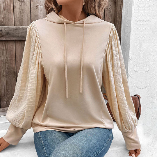 Damen Kapuzenpullover mit voluminösen Ärmeln und praktischen Kängurutaschen EB