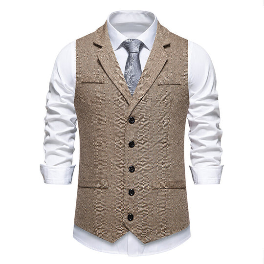 Herren elegante Weste mit geometrischem Muster EB