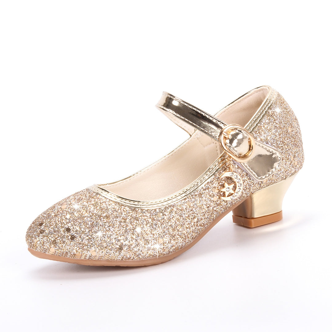 Mädchen Glitzernde Mary Jane Schuhe mit dekorativer Schnalle EB