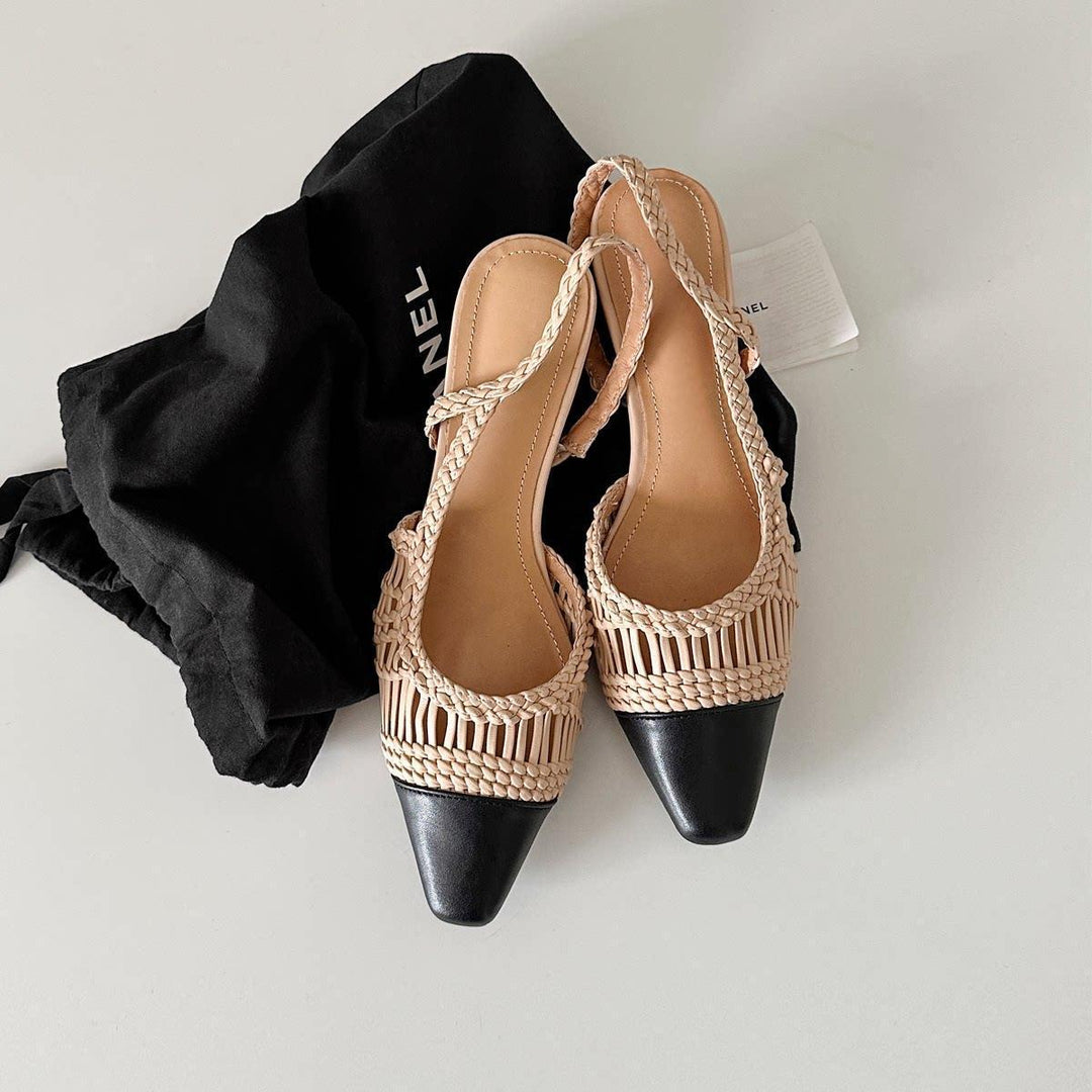 Damen Slingback-Pumps mit funkelndem Schmuckdetail und eleganter Spitze EB