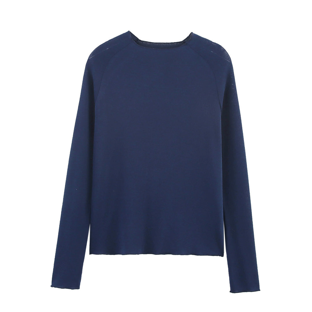 Damen lässiges Langarmshirt aus weicher Baumwolle mit lässigem Schnitt EB