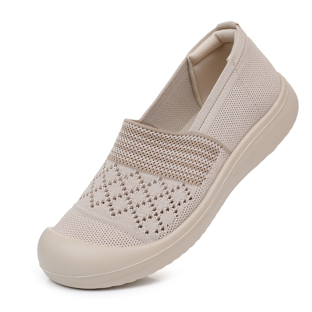 Damen Atmungsaktive und komfortable Slip-On Schuhe mit elastischem Einsatz EB