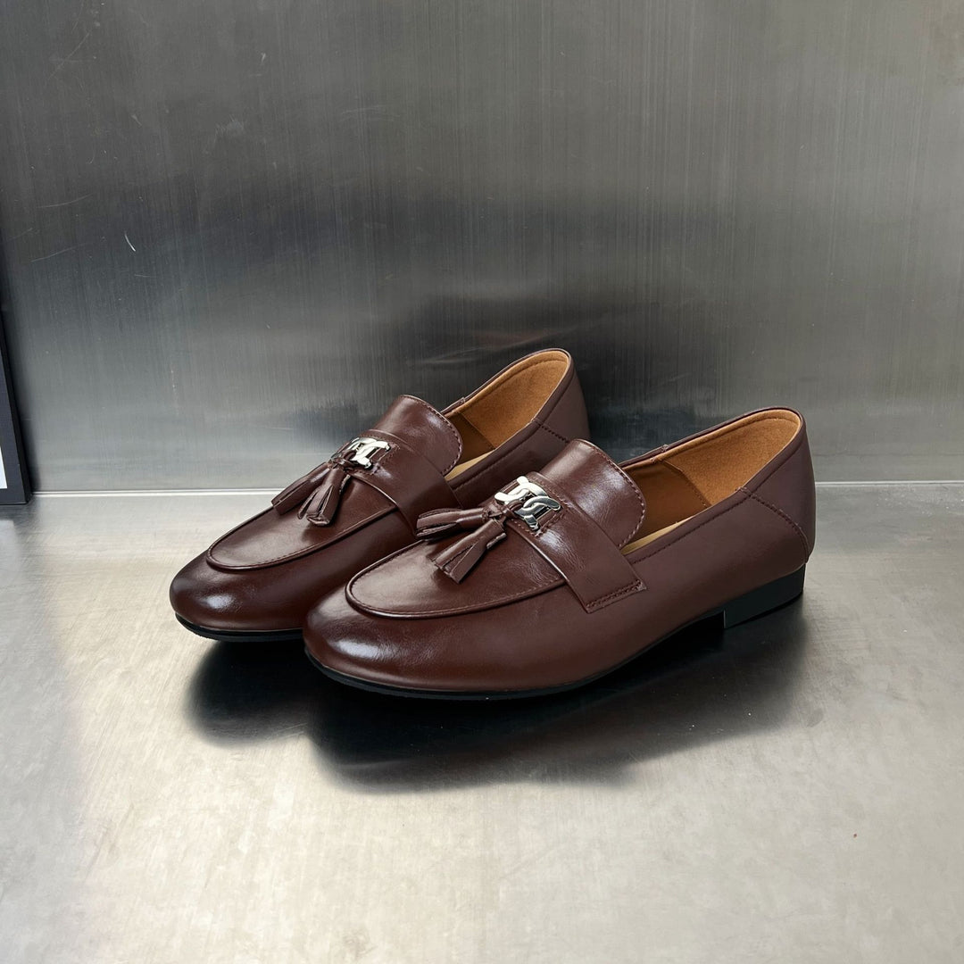 Damen elegante Mokassins mit modischer Quaste und praktischem Schlupfdesign EB