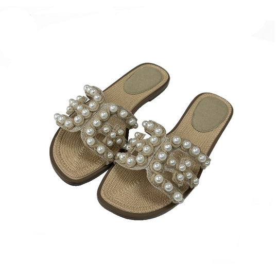 Damen Perlenbesetzte Sommerschuhe EB