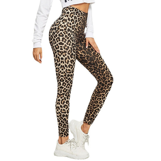 Damen Elegante Leggings im modischen Leopardenmuster EB