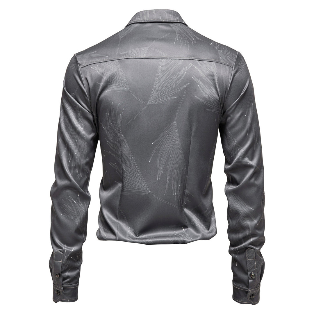 Herren Hemd mit elegantem Muster und modernem Glanz EB