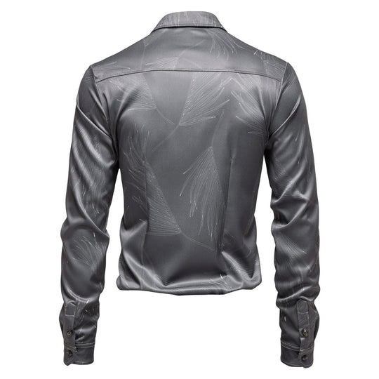 Herren Hemd mit elegantem Muster und modernem Glanz EB
