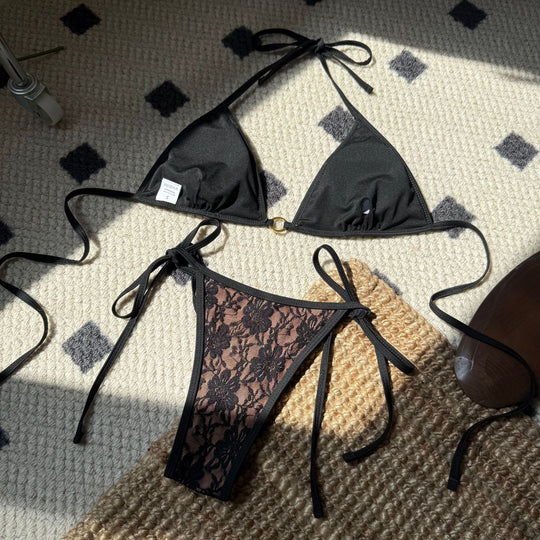 Damen raffinierter Spitzen-Bikini EB