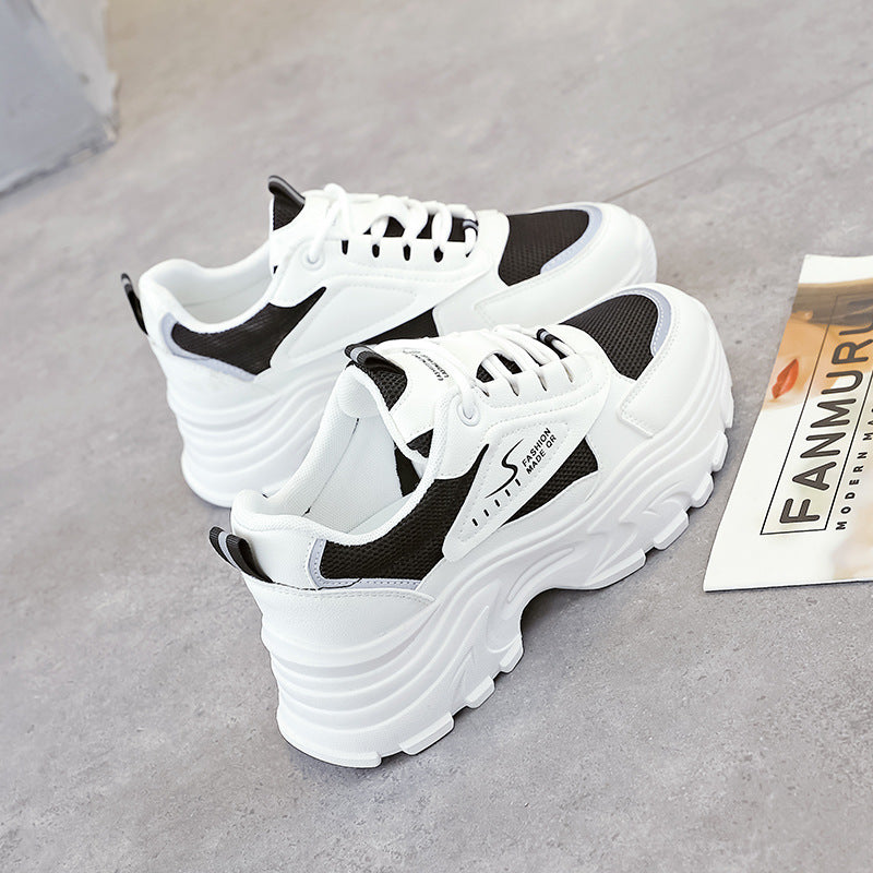 Damen Chunky Sneakers mit atmungsaktivem Obermaterial und stoßdämpfender Sohle EB