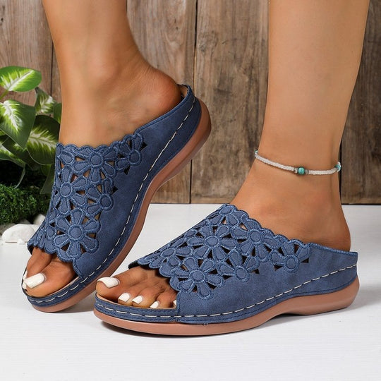Damen Bequeme und modische Zehentrenner-Sandalen EB