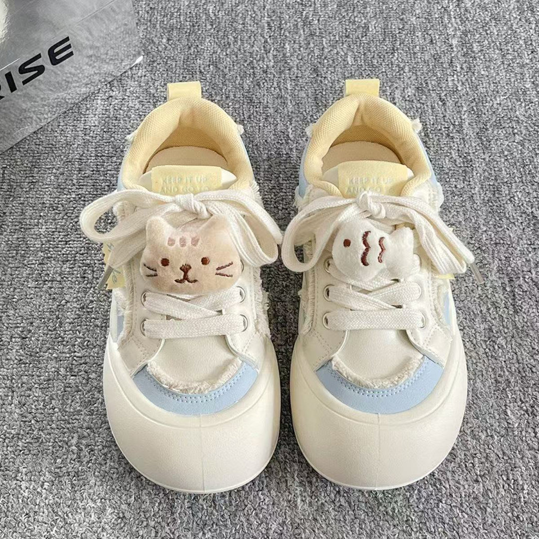 Damen Sneakers mit verspieltem Tiermotiv und gepolsterter Sohle EB