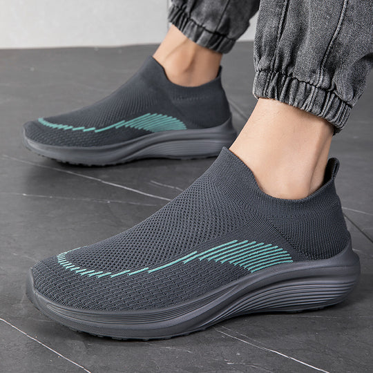 Herren nan sockenähnliche Strick-Sneaker mit nahtlosem Obermaterial und stoßdämpfender Sohle EB