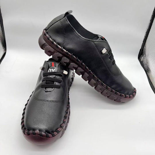 Damen nan komfortable handgenähte Slipper-Sneaker mit ergonomischem Fußbett und profillaufsohle EB