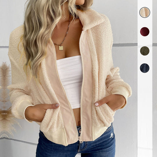Damen kuschelige Fleecejacke EB