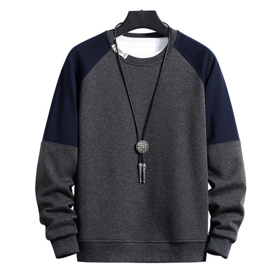 Herren modischer Sweatshirt mit Kontrastärmel Hedi-Mode
