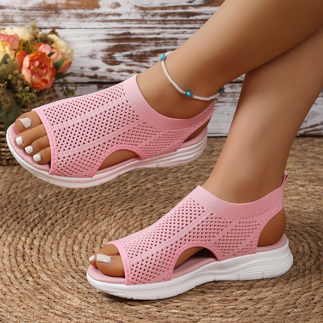 Damen atmungsaktive Badeschuhe mit rutschfester Sohle und elastischem Knöchelansatz EB