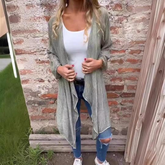 Damen lässige Langarmjacke aus luftiger Sommerqualität EB