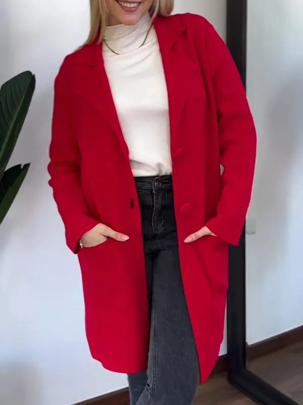 Damen Elegante und bequeme Übergangsjacke mit praktischen Taschen EB
