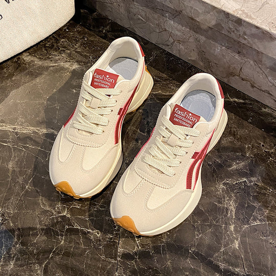 Damen modische Freizeitsneaker mit elastischem Obermaterial und dämpfender Laufsohle EB
