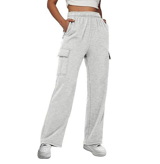 Damen Cargo-Hose mit weitem Bein und praktischen Seitentaschen EB