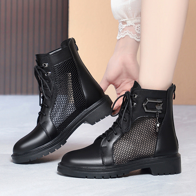 Damen Stiefeletten mit luftiger Netzstruktur und trendigem Design EB