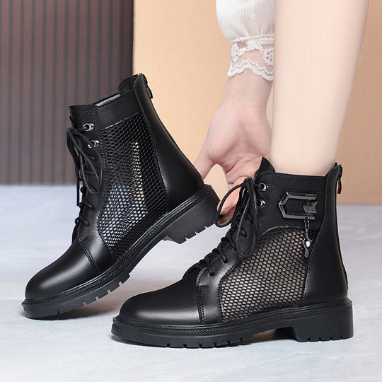 Damen Stiefeletten mit luftiger Netzstruktur und trendigem Design EB