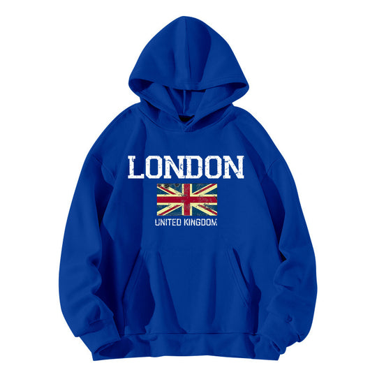 Damen Kapuzenpullover im urbanen London-Style mit Kängurutasche und gemütlichem Schnitt EB