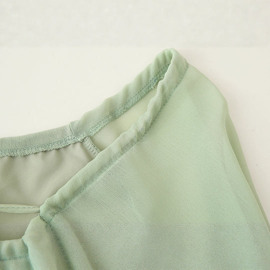 Damen Rüschen-Maxikleid mit eleganten Bindebändern und lässiger Passform EB