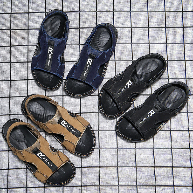 Herren Komfortable und stylische Freizeitsandalen mit verstellbarem Riemen EB