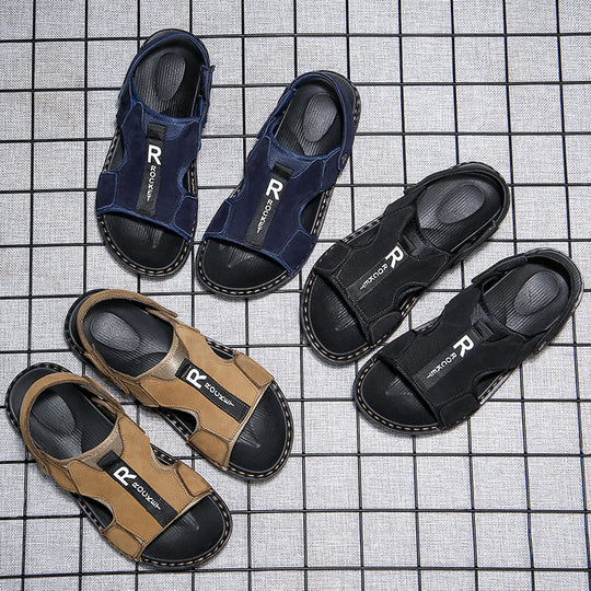 Herren Komfortable und stylische Freizeitsandalen mit verstellbarem Riemen EB