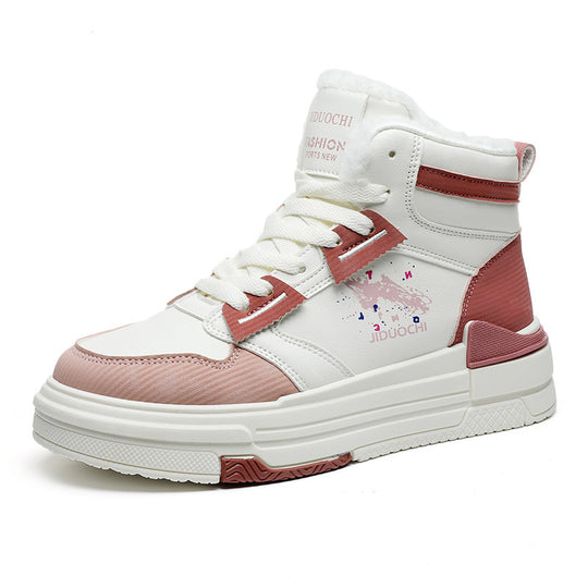 Damen Hohe Sneakers mit kuscheligem Innenfutter und modischem Akzent EB