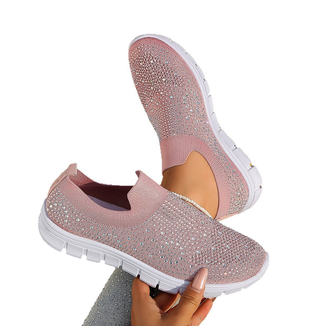 Damen Bequeme Slip-On Sneakers mit atmungsaktivem Obermaterial EB