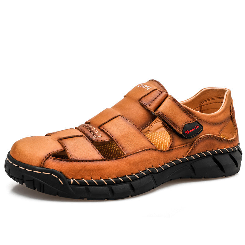 Herren Sandalen mit atmungsaktivem Leder EB