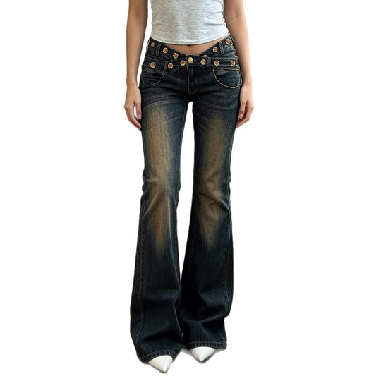 Damen Jeans mit weitem Schnitt und eleganten Gürtelschlaufen EB