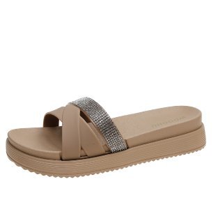 Damen Komfort-Sandalen mit funkelndem Riemen EB