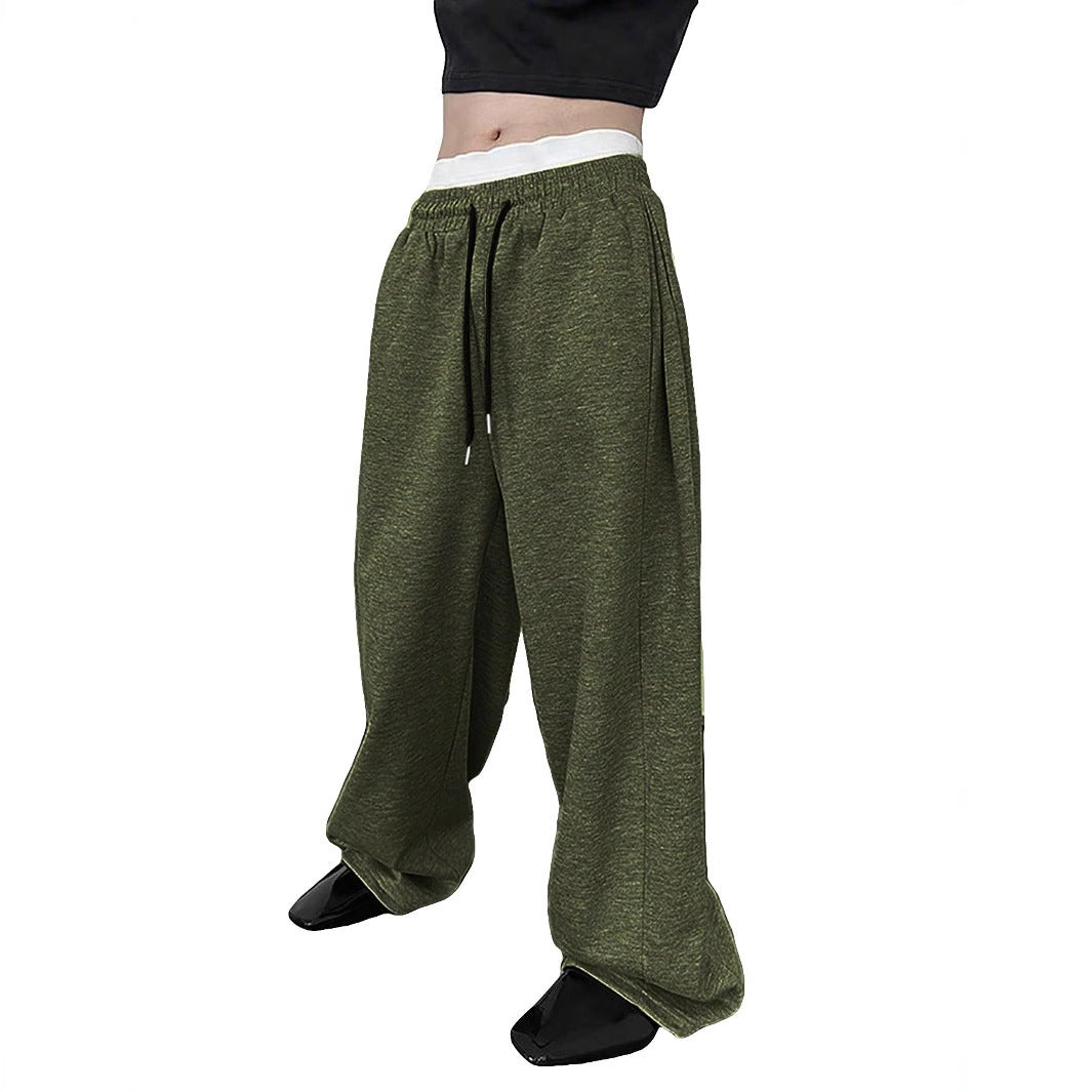 Herren nan lockere Oversize Jogginghose mit elastischem Bund und Kordelzug EB