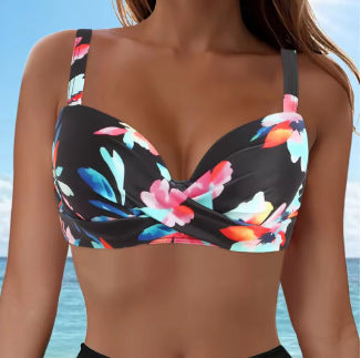 Damen Elegantes Bikinioberteil mit Wickeldesign EB