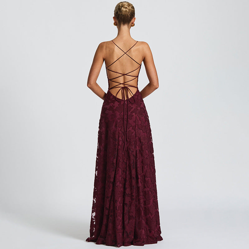 Damen Elegantes Abendkleid mit Wunderschönen Floral Mustern und Raffinierten Details EB
