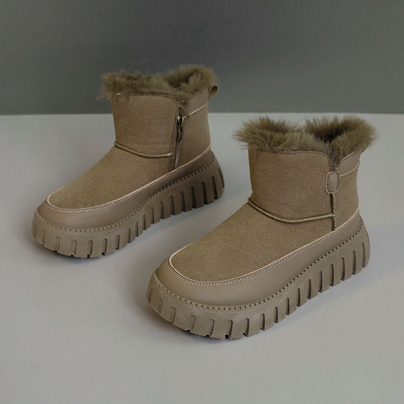 Damen Winterstiefel mit luxuriösem Kunstfell und rutschfester Sohle EB
