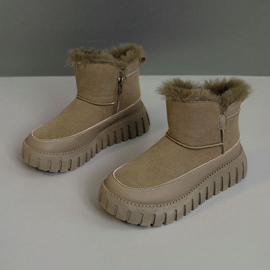 Damen Winterstiefel mit luxuriösem Kunstfell und rutschfester Sohle EB